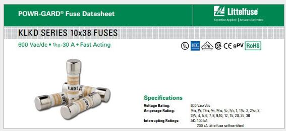力特klkd SerieS 10x38 FuSeS系列
