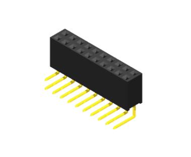 連接器 板對(duì)板連接器   Female Herder 2.45mm H=6.35mm2 Row Right Angle  Type 